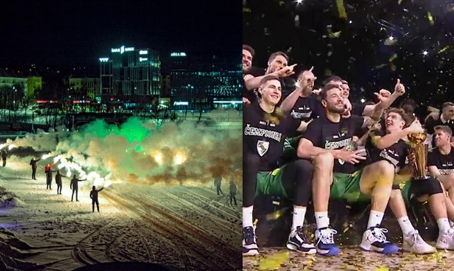„Žalgirio“ fanai ne tik išlydėjo žalgiriečius į KMT, bet juos ir pasitiko sugrįžusius (FOTO)