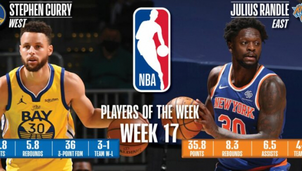 Kosminę statistiką demonstravę „Warriors“ superžvaigždė ir „Knicks“ lyderis – NBA savaitės žaidėjai
