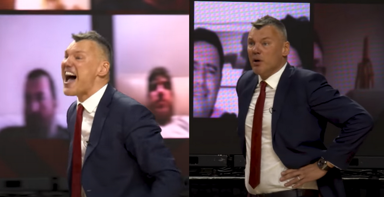 Pasiklausykite: įgarsintų Š. Jasikevičiaus ir E. Messinos emocijos per Eurolygos pusfinalį