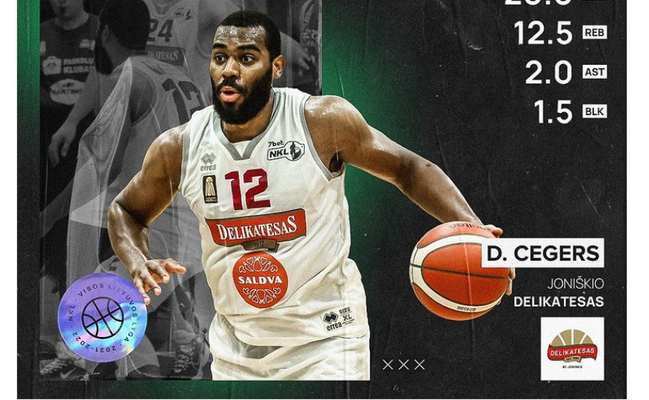 NKL šeštosios savaitės MVP tapo D. Cegersas (VIDEO)