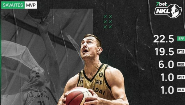 NKL savaitės MVP – „Gargždų“ centras S. Galdikas (VIDEO)