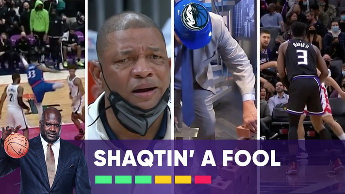 „Shaqtin' A Fool“: komandos draugą atitvėręs T. Harrisas bei aktorius K. Kuzma