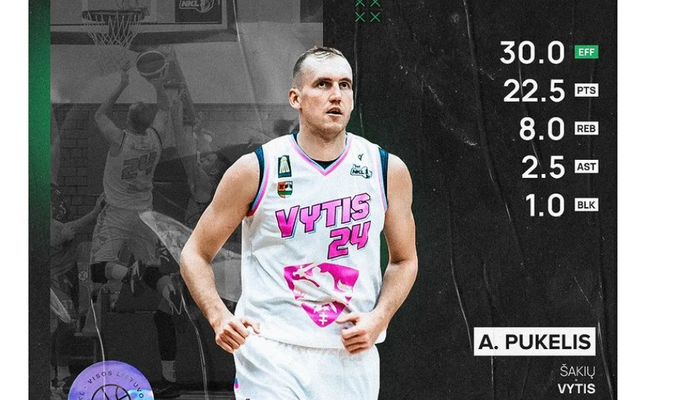 NKL savaitės MVP A. Pukelis: „Neakcentuoju statistinių rodiklių, nes nepasiekėme pirmojo septyneto“