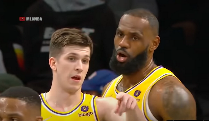 LeBronas pajuokavo dėl to, ką pasakė „Lakers“ naujokui (VIDEO)