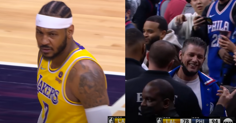 Carmelo „berniuku“ vadinusiam sirgaliui uždrausta lankytis „76ers“ arenoje (VIDEO)