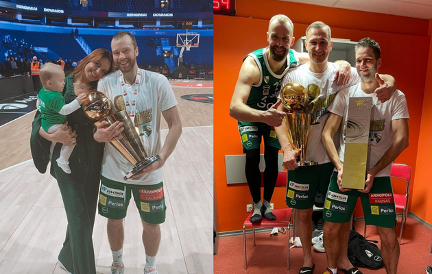 „Žalgirio“ triumfas KMT: asmenukės, juokeliai ir šampanas (FOTO) (VIDEO)
