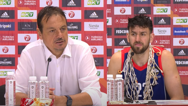 Finalo ketverto MVP gavęs V. Micičius po klausimo apie Ukrainą paliko spaudos konferenciją