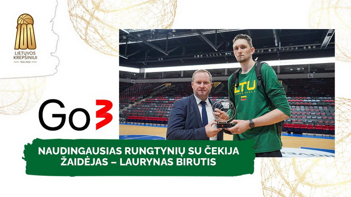 K. Maksvytis rungtynių MVP apdovanojimą skyrė L. Biručiui