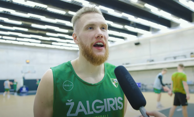 Debiuto „Žalgiryje“ laukiantis I. Brazdeikis: „Įdomu pamatyti, kaip atrodys komanda“ (VIDEO)