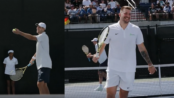 L. Dončičius, D. Nowitzki ir S. Nashas paėmė į rankas teniso raketes (VIDEO)