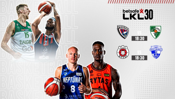 LKL kovos tęsiasi: antras rungtynes žais „Žalgiris“, „Labas Gas“, „Neptūnas“ ir „Rytas“
