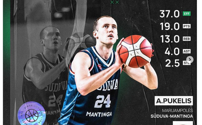 Šeštosios NKL savaitės MVP – A. Pukelis