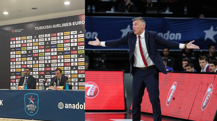 Š. Jasikevičius konfliktavo su „Anadolu Efes“ treneriais ir apkaltino slapta filmuojant treniruotę