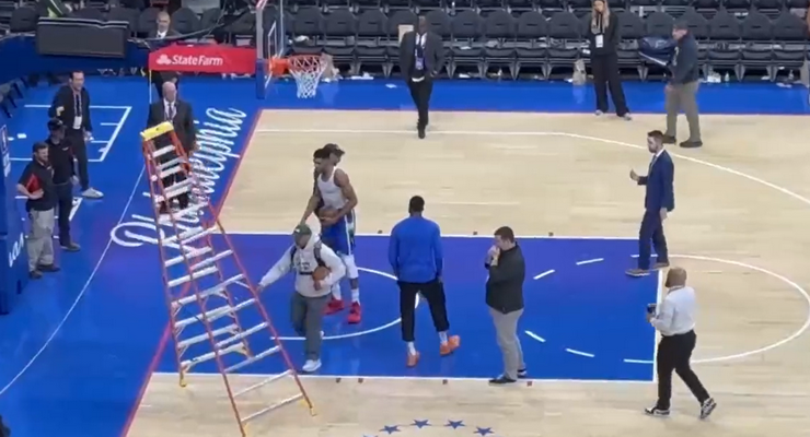 Po mačo G. Antetokounmpo įsivėlė į konfliktą su „76ers“ arenos darbuotojais (VIDEO)