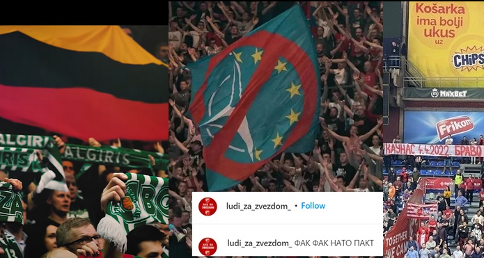 „Crvena Zvezda“ fanai pasiuntė žinutę „Žalgiriui“: „Atvažiuoja NATO šiukšlės“