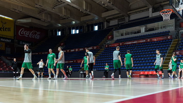 „Žalgiris“ surengė treniruotę prieš rungtynes su „Crvena Zvezda“ (FOTO)