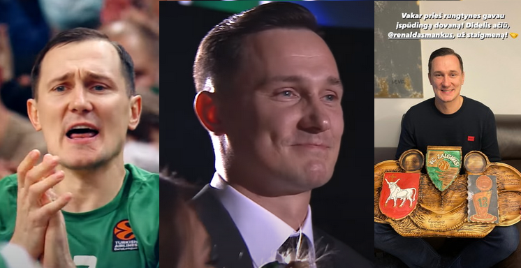 P. Jankūnas pademonstravo dovaną, kurią gavo is „Žalgirio“ fano (FOTO)