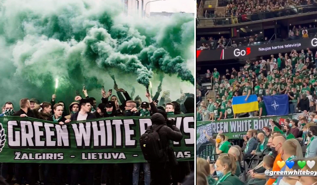 Ukrainos palaikymo akciją surengę „Green White Boys“: „Laisvasis pasaulis visada nugalės“