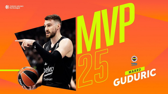 Eurolygos turo MVP tapo M. Guduričius (Penkete – R. Giedraitis)