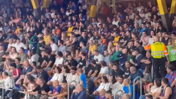 Pamatykite: „Žalgirio“ sirgaliai nepageidaujami „Palau Blaugrana“ arenoje (VIDEO)