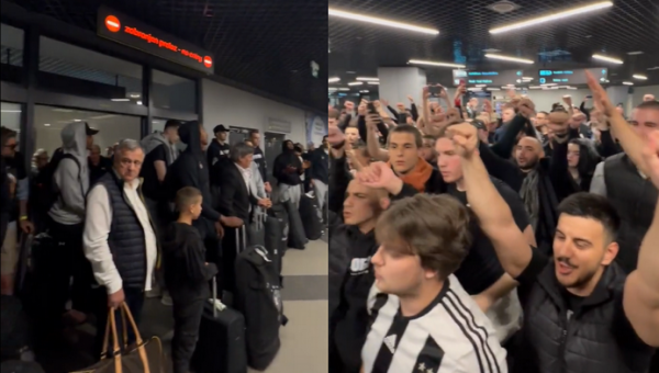 Pamatykite: „Partizan“ sirgaliai pasitiko komandą (VIDEO)