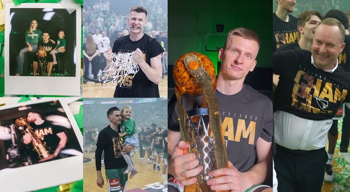 „Žalgirio“ triumfas LKL: asmenukės, džiaugsmas ir juokeliai (FOTO) (VIDEO)