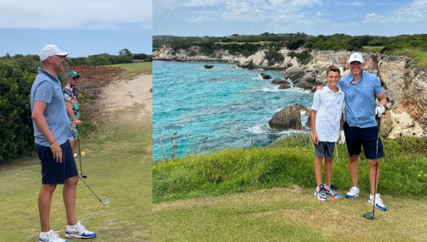 Š. Jasikevičius su sūnumi Luku leidžia laiką golfo aikštyne Korsikoje (FOTO)