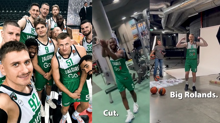 Surengta žaisminga „Žalgirio“ komandos fotosesija (FOTO) (VIDEO)
