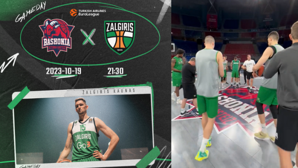 Dvigubos Eurolygos savaitės antrosios rungtynės: „Baskonia“ - „Žalgiris“ (Tiesiogiai)