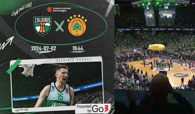 Eurolygos rungtynės Kaune: „Žalgiris“ - „Panathinaikos“ (Tiesiogiai)
