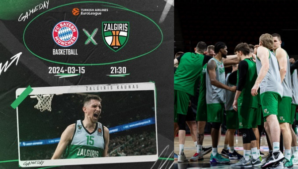 Eurolygos rungtynės Miunchene: „Bayern“ - „Žalgiris“ (Tiesiogiai)