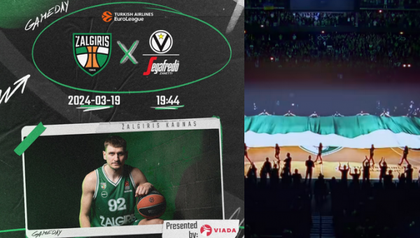 Eurolygos rungtynės Kaune: „Žalgiris“ - „Virtus“ (Tiesiogiai)