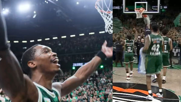 Išvyskite: „Žalgirio“ džiaugsmas po pergalės prieš „Panathinaikos“ ir padėka fanų armijai