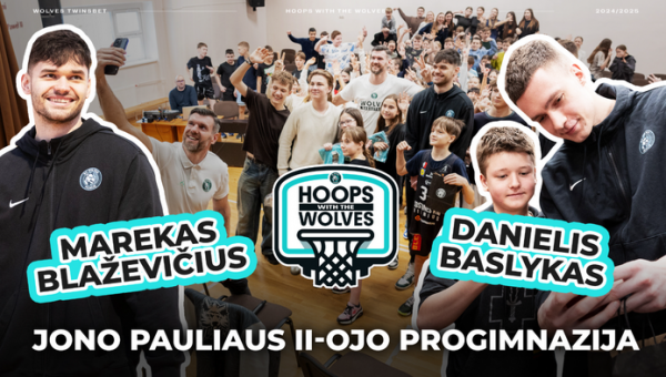 M. Blaževičius ir D. Baslykas apsilankė savo buvusioje mokykloje (VIDEO)