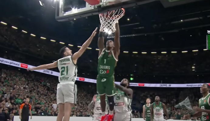 Eurolygos sezono dėjimų dešimtuke - ir žalgirietis (VIDEO)