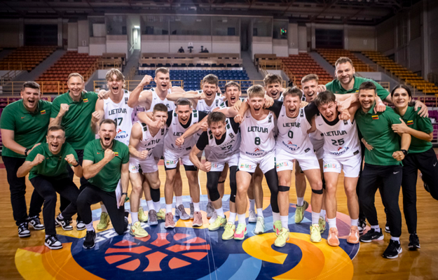 20-mečių Lietuvos rinktinė palaužė Slovėniją ir pateko į Europos čempionato pusfinalį