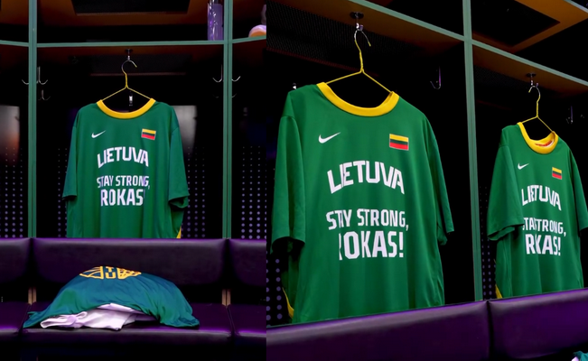 Pamatykite: Lietuvos rinktinės palaikymo žinutė R. Jokubaičiui