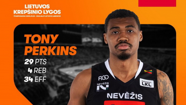 T. Perkinso benefisas atvedė „Nevėžį“ į pergalę Utenoje