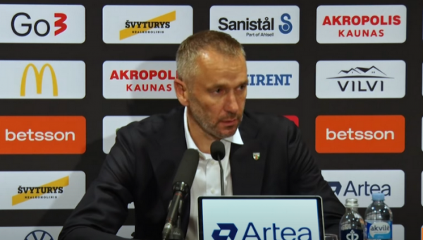 T. Masiulis: „Vaikinai rimtai pažiūrėjo į rungtynes“ (VIDEO)