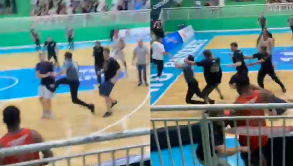 Sukrečiantys vaizdai Brazilijoje: po rungtynių buvo užpultas teisėjas (VIDEO)