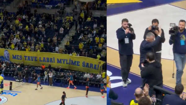 Gražus gestas: „Fenerbahče“ sirgaliai iškėlė plakatą Š. Jasikevičiui