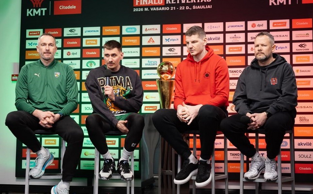 „Žalgirio“ ir „Ryto“ treneriai prieš finalą: ką palaikys T. Masiulio žmona?