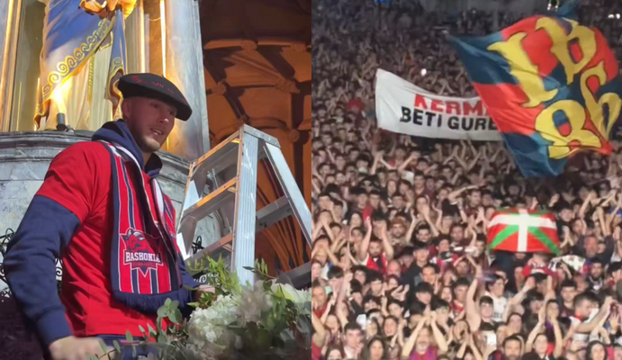 Vitorijoje įspūdingai sutikti taurę iškovoję „Baskonia“ nariai (VIDEO)