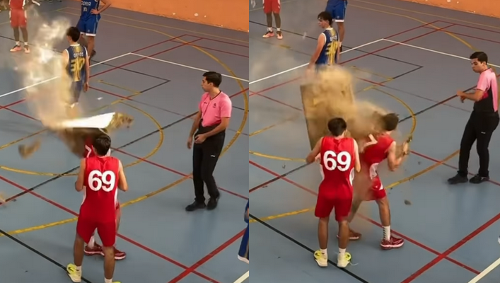 Šokas Ispanijoje: ant žaidėjo galvos nukrito stogo konstrukcija (VIDEO)