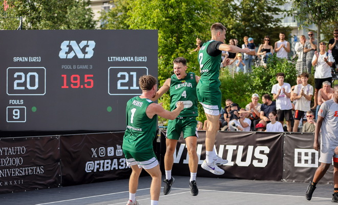 Vilniaus sporto širdyje – 3x3 krepšinio tarptautinės kovos su pasaulio čempionais lietuviais
