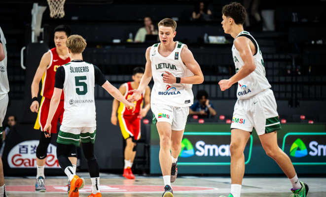 Lietuvos 17-mečių rinktinė nugalėjo Kiniją ir triumfavo B grupėje