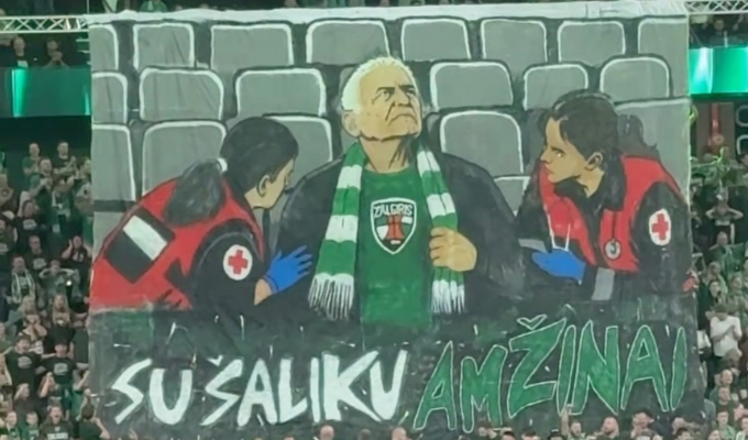 „Žalgiris“ dėl GWB iškelto plakato kreipėsi į teisėsaugą: „Griežtai smerkiame“