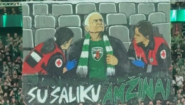 „Žalgiris“ dėl GWB iškelto plakato kreipėsi į teisėsaugą: „Griežtai smerkiame“